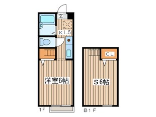 湘南ケ－オ－フラットＤ棟の物件間取画像